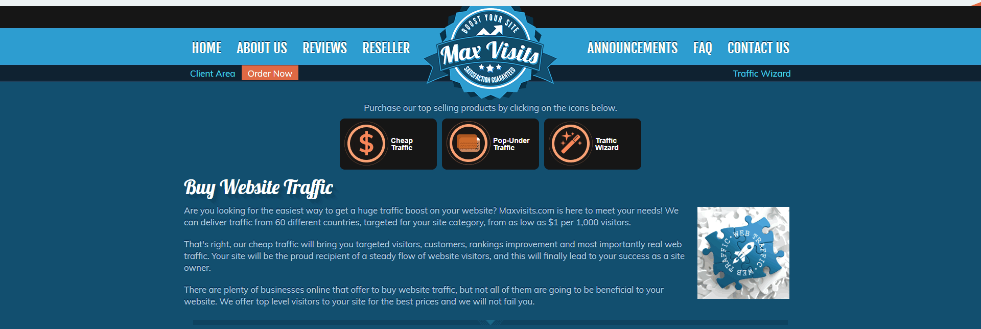 Buying Traffic From MaxVisits.com