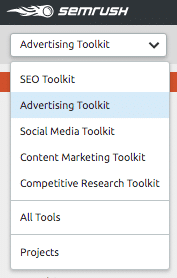 Semrush Advertising toolkit
