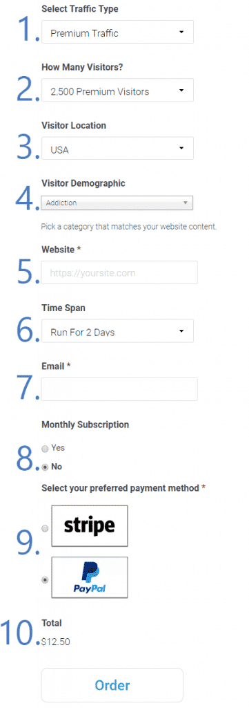 How To Order Traffic