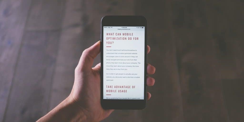 optimize website for mobile visitors